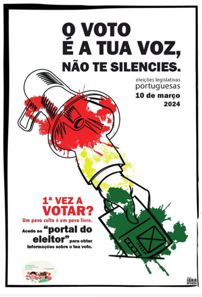 Vieirense Iara Afonso cria cartaz de combate à abstenção 