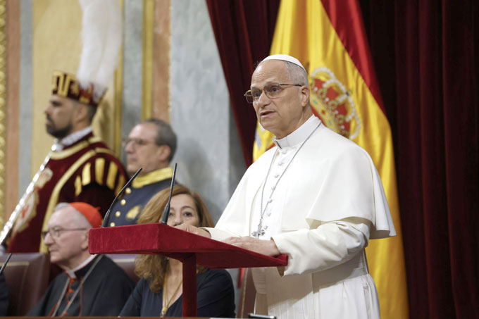 Leão XIV alerta contra «polarização», em discurso inédito no Parlamento espanhol