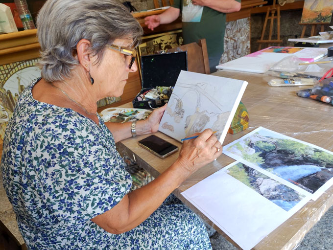 Aulas de pintura na Casa de Lamas